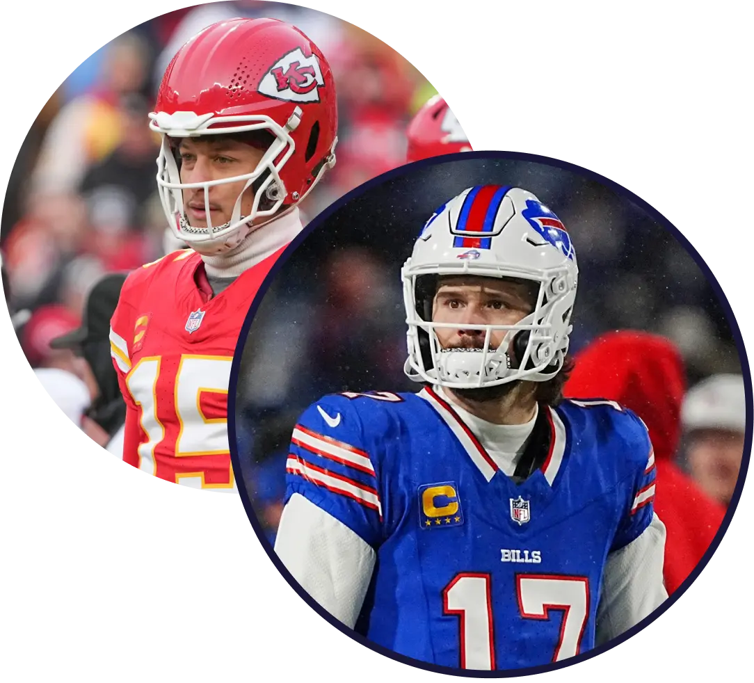 Graphic showing Patrick Mahomes and Josh Allen