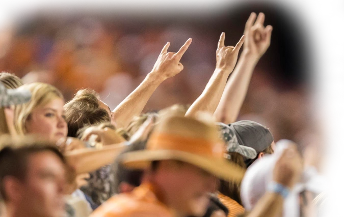 Fans at a football game