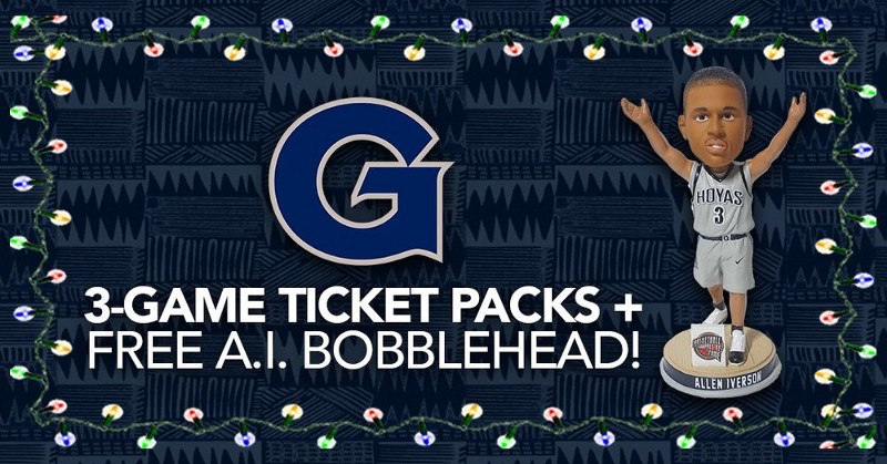 From unique bobbleheads to exciting fan cams, Georgetown's marketing team has been crushing it. Image via Georgetown Athletics