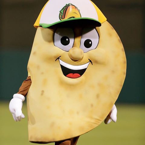 Cilantro Gomez, the official mascot of the Fresno Tacos. Photo via Instagram