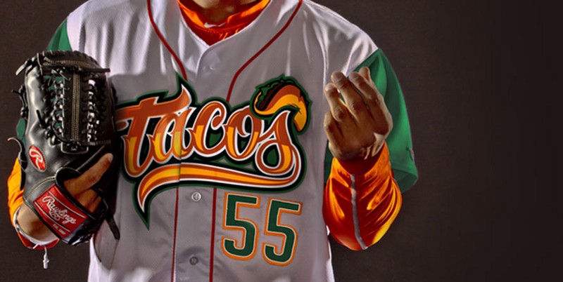The first ever Fresno Tacos uniforms from 2015. Photo via espn.com