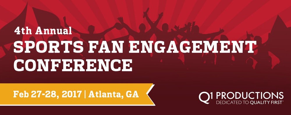 The 4th Annual Sports Fan Engagement Conference is shaping up to be one of the best of the year. Image via Q1