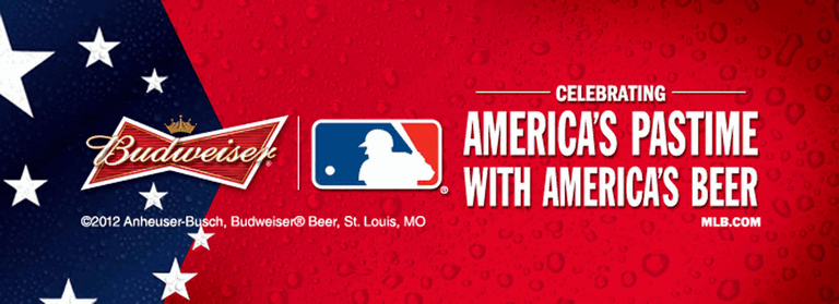Example of Budweiser's MLB sponsorship from 2012. Image via beerpulse.com