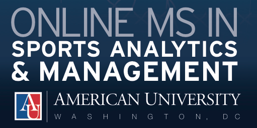 The Online Sports Management and Analytics Graduate Program at American University is the first of its kind and is built to provide a unique education in analytics, new technologies and social media. Image via Matt Winkler