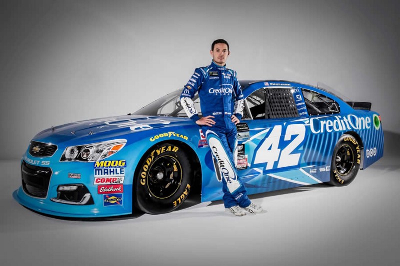 Larson's 2017 Credit One paint scheme. Image from Racing News.