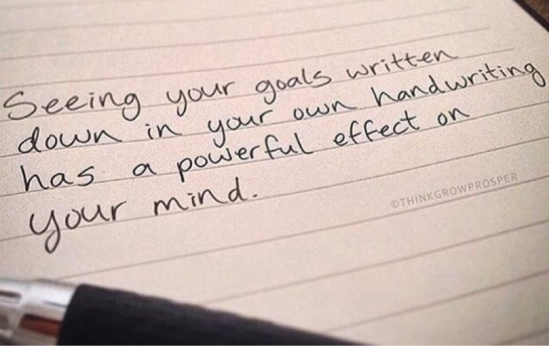 Having your goals written down can increase your chance of completing them. Photo via Rich20Something