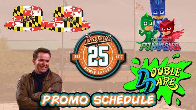 The graphic for the Baysox's 2017 promotions schedule. Photo via milb.com.