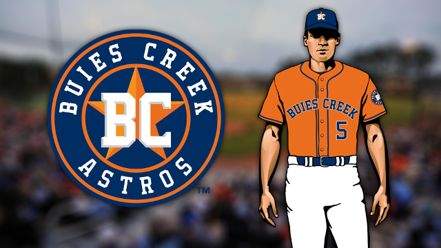 Buies Creek Astros new uniform and logo. Photo via milb.com.