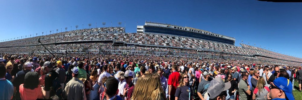 2017 Daytona 500's pre-race from infield. Photo via Christian Espinoza