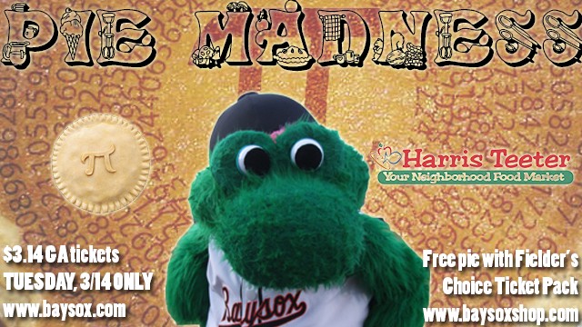 One of the graphics the Bowie Baysox made for Pie Madness. Photo via milb.com.