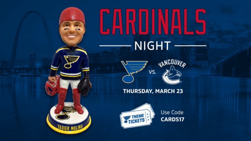 St. Louis Blues promotional giveaways and theme nights