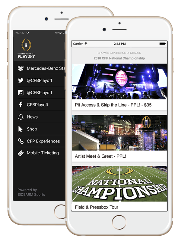 Through App, Fans Discover New Experiences at the College Football Playoff  National Championship - Front Office Sports