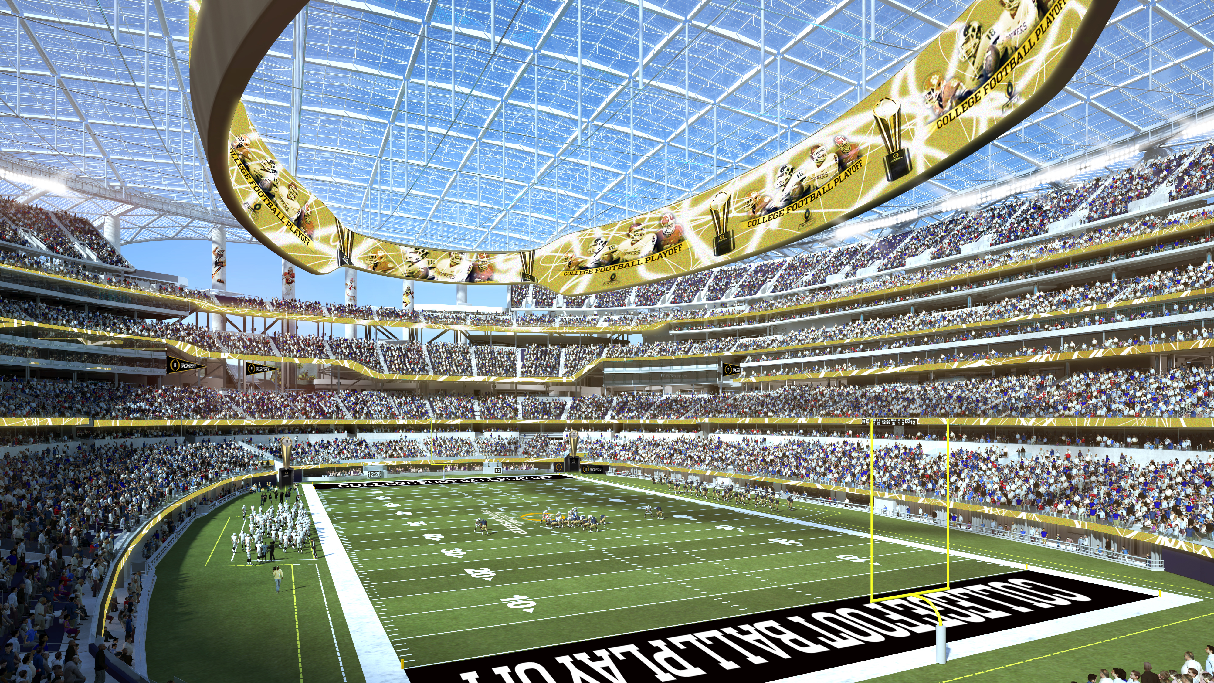 Which bowls will host the 2023 College Football Playoff games?