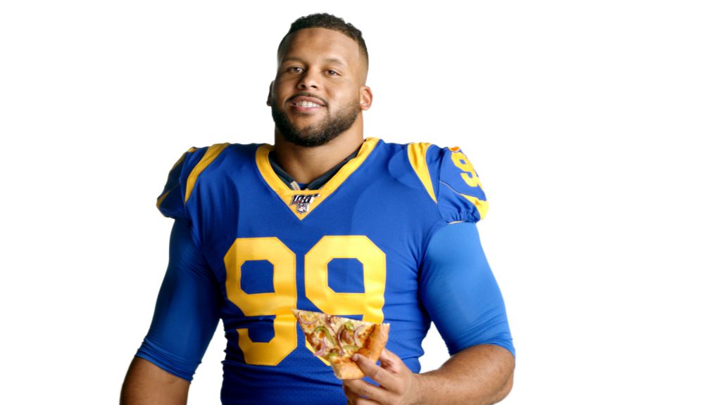 Aaron Donald of the Rams is emerging as new Mean Joe Green on the field and on Madison Avenue.