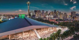 Climate Pledge Arena is near Memorial Stadium and the Space Needle.
