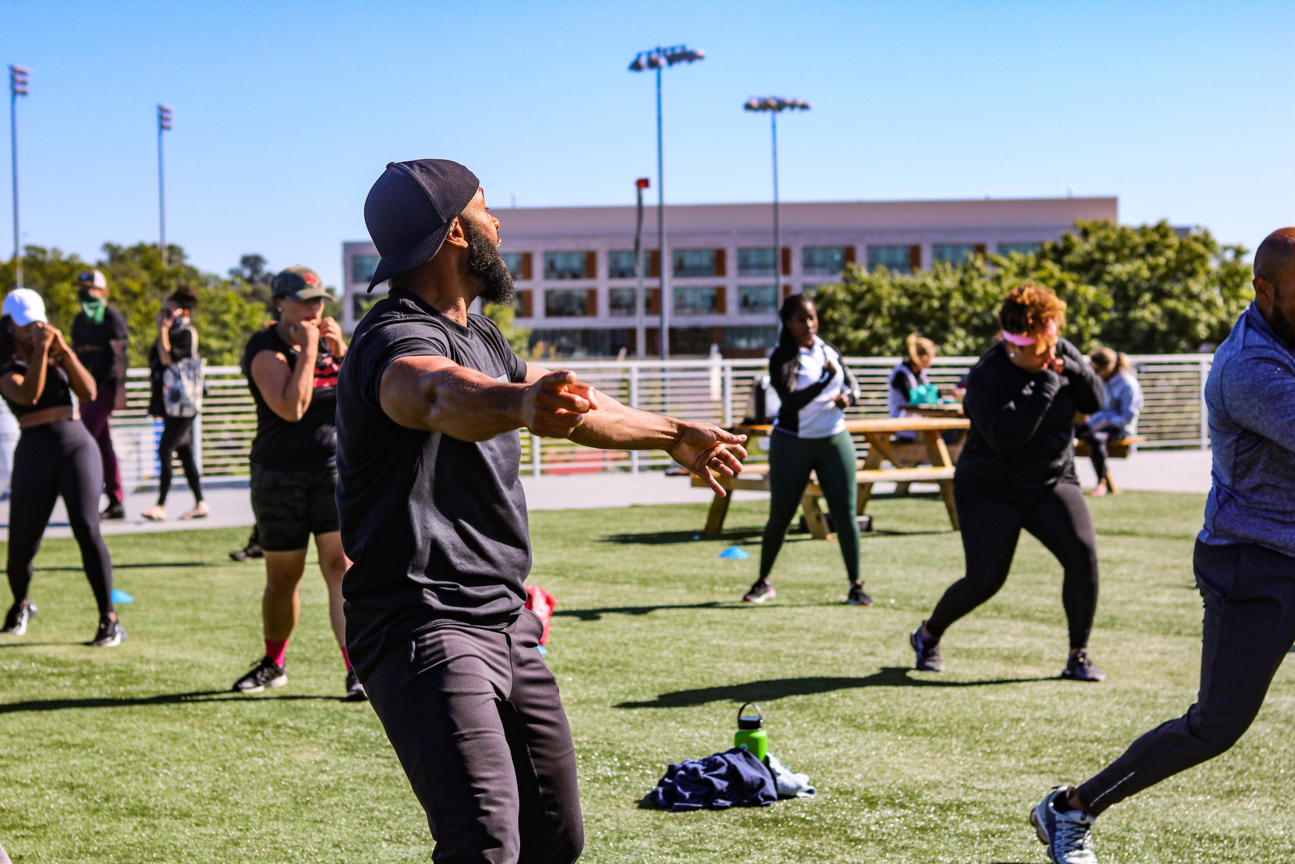 People workout outside