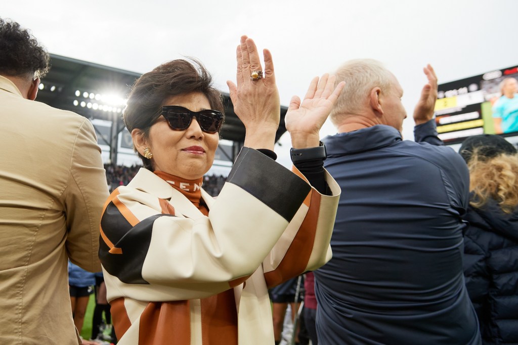 Nov 10, 2024; Washington, D.C., Washington Spirit owner Michele Kang is seen after a 2024 NWSL Playoffs quarterfinal match between the Washington Spirit and Bay FC at Audi Field.