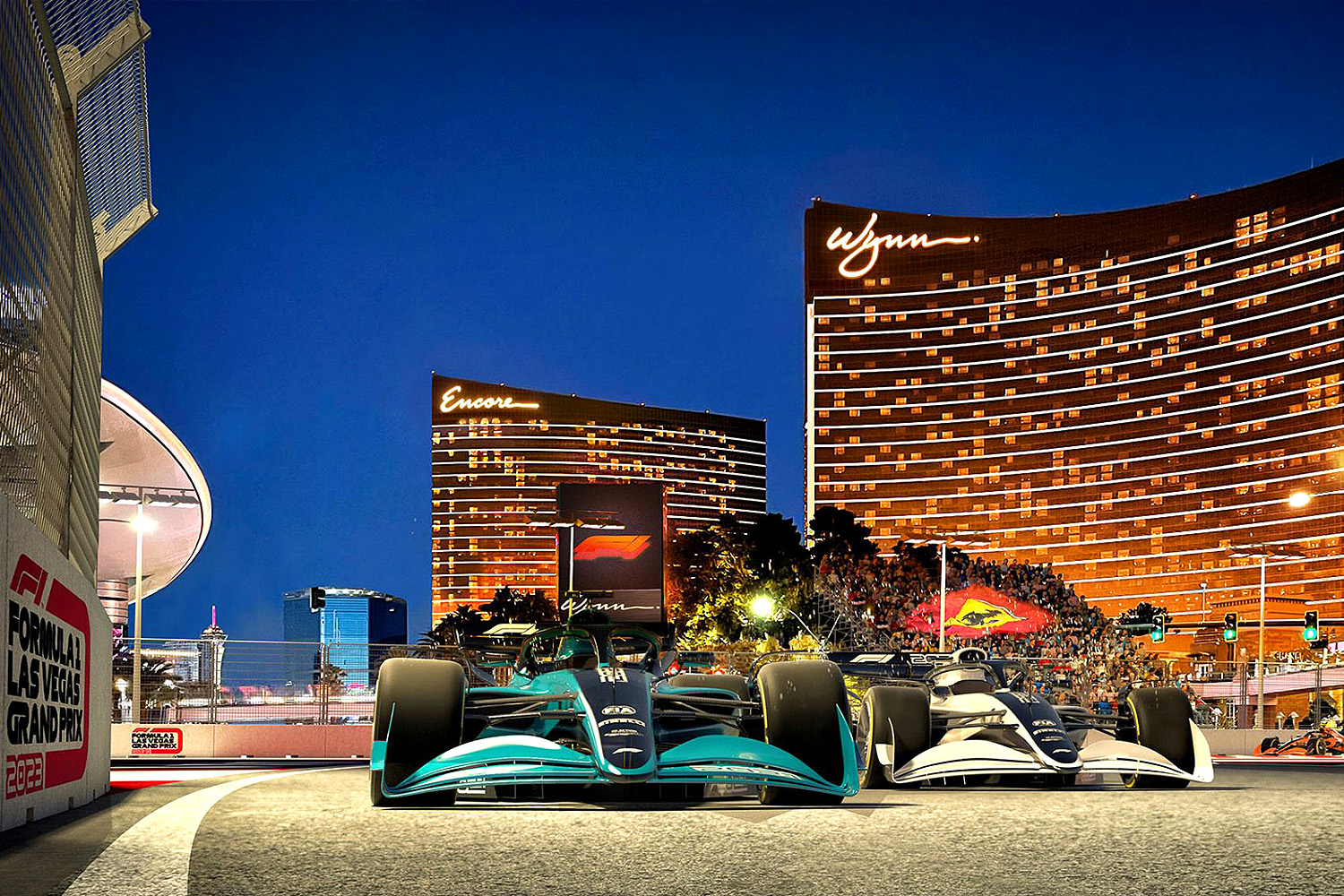 Formula 1 car in Las Vegas