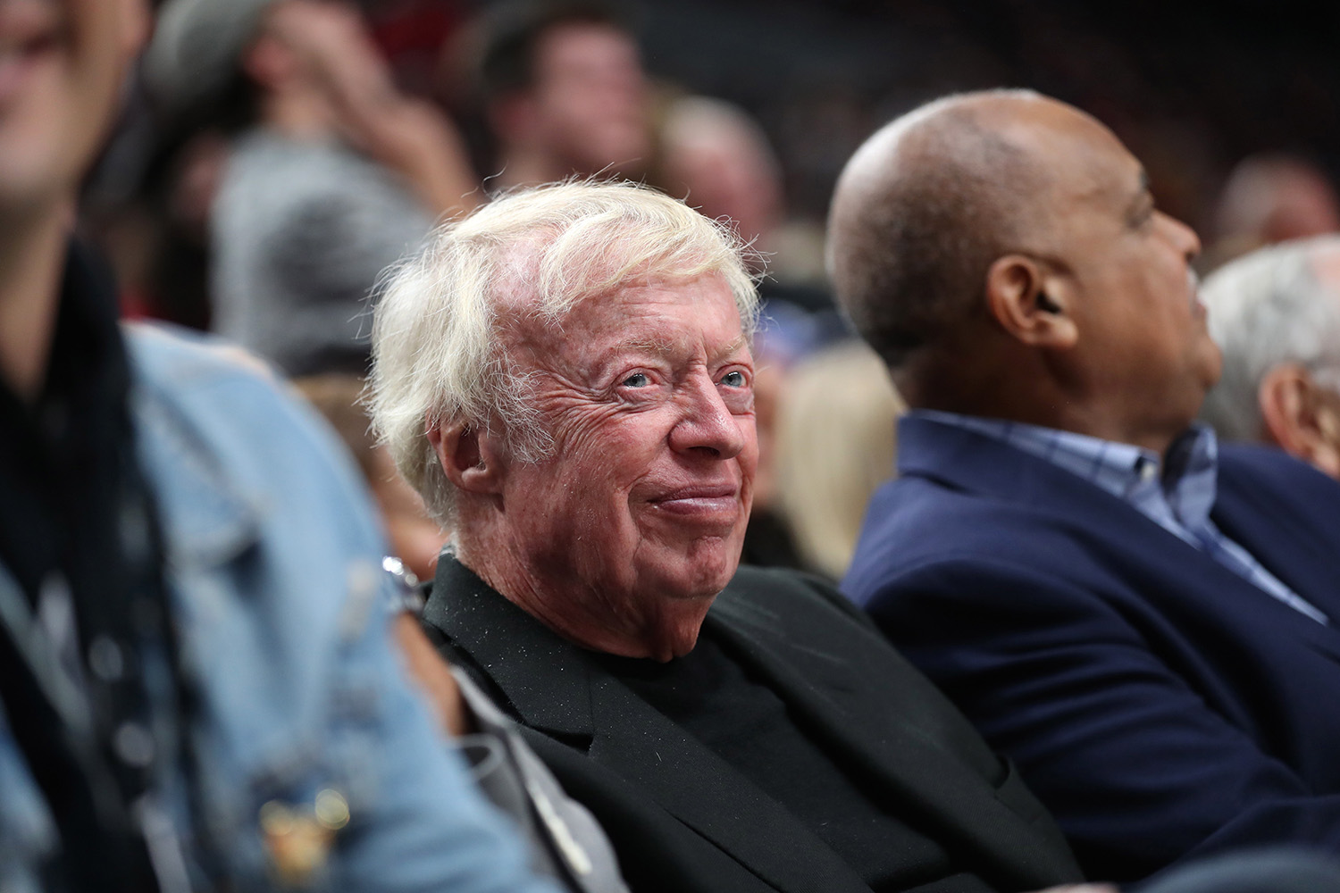 Nike co-founder Phil Knight at an NBA game.