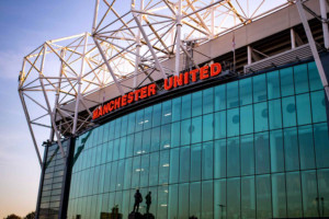 An outside view of Manchester United ground Old Trafford.