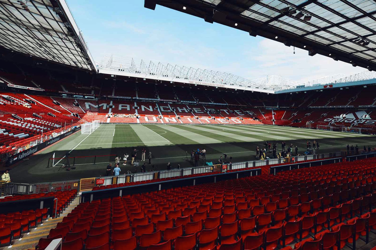 A view of the inside of Manchester United's Old Trafford.
