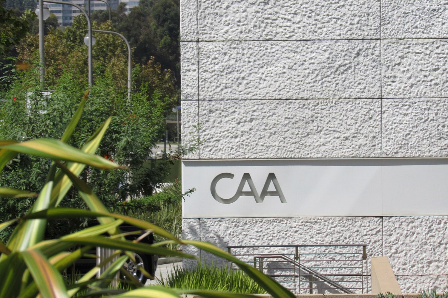 CAA logo on side on building