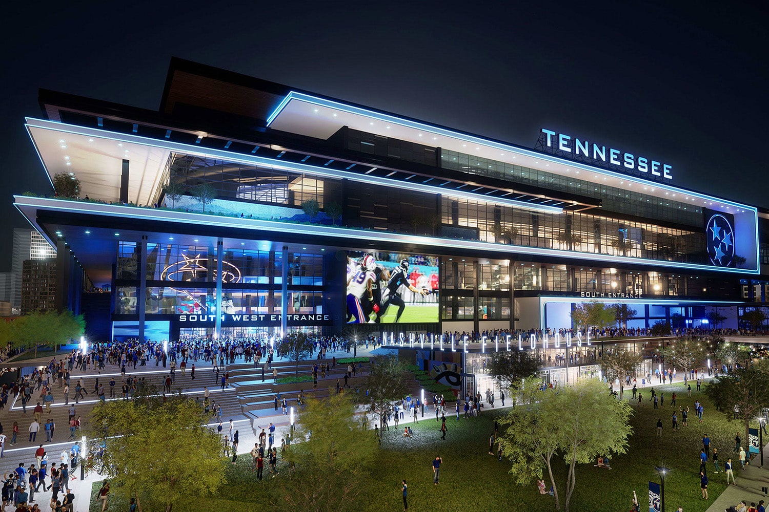 Renderings of new Tennessee Titans stadium