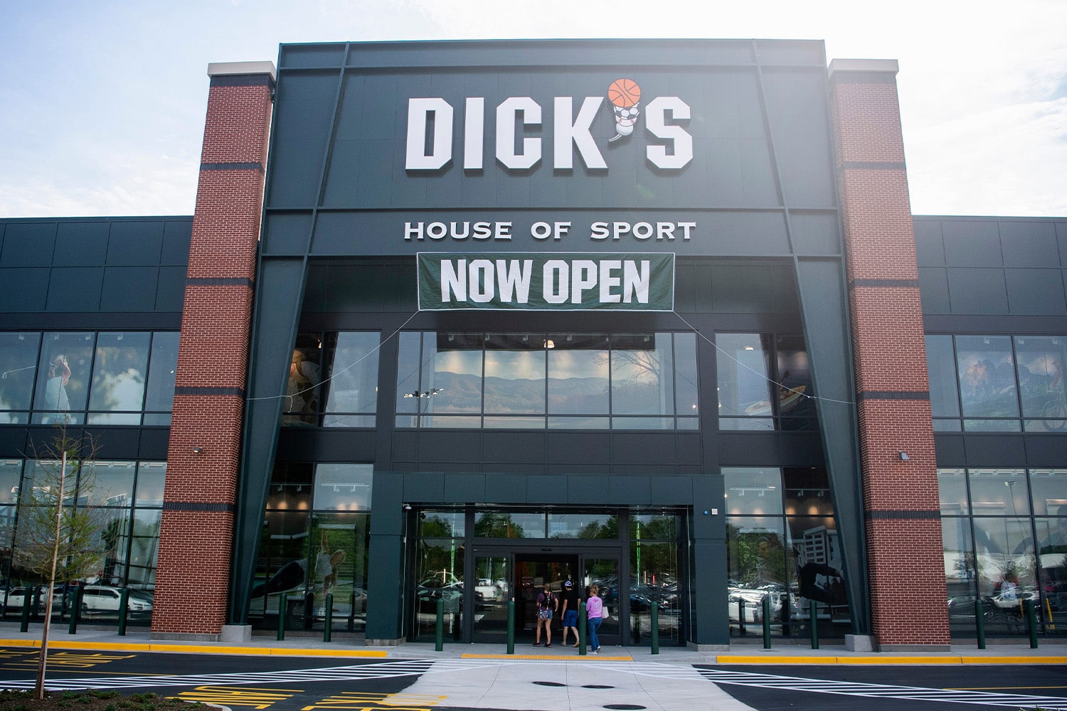 Entrance of Dicks Sporting Goods store