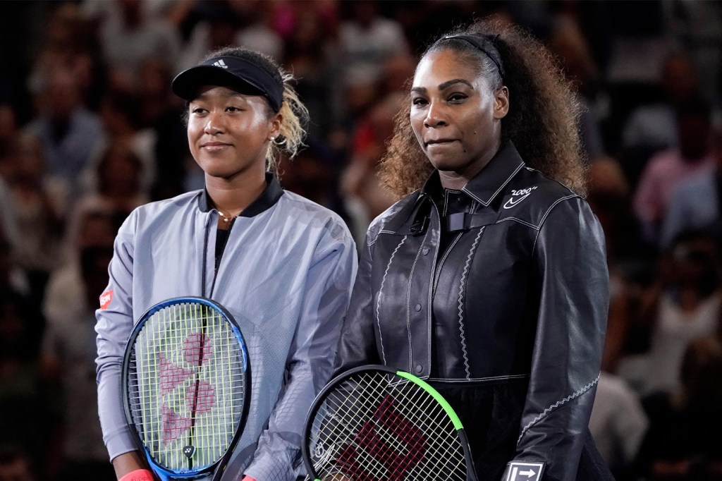 Serena Williams and Naomi Osaka posing for a picture