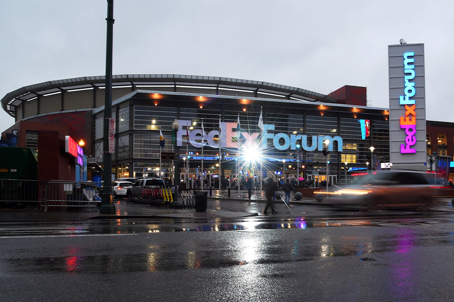 Exterior of Fedex Forum in Memphis, Tennessee
