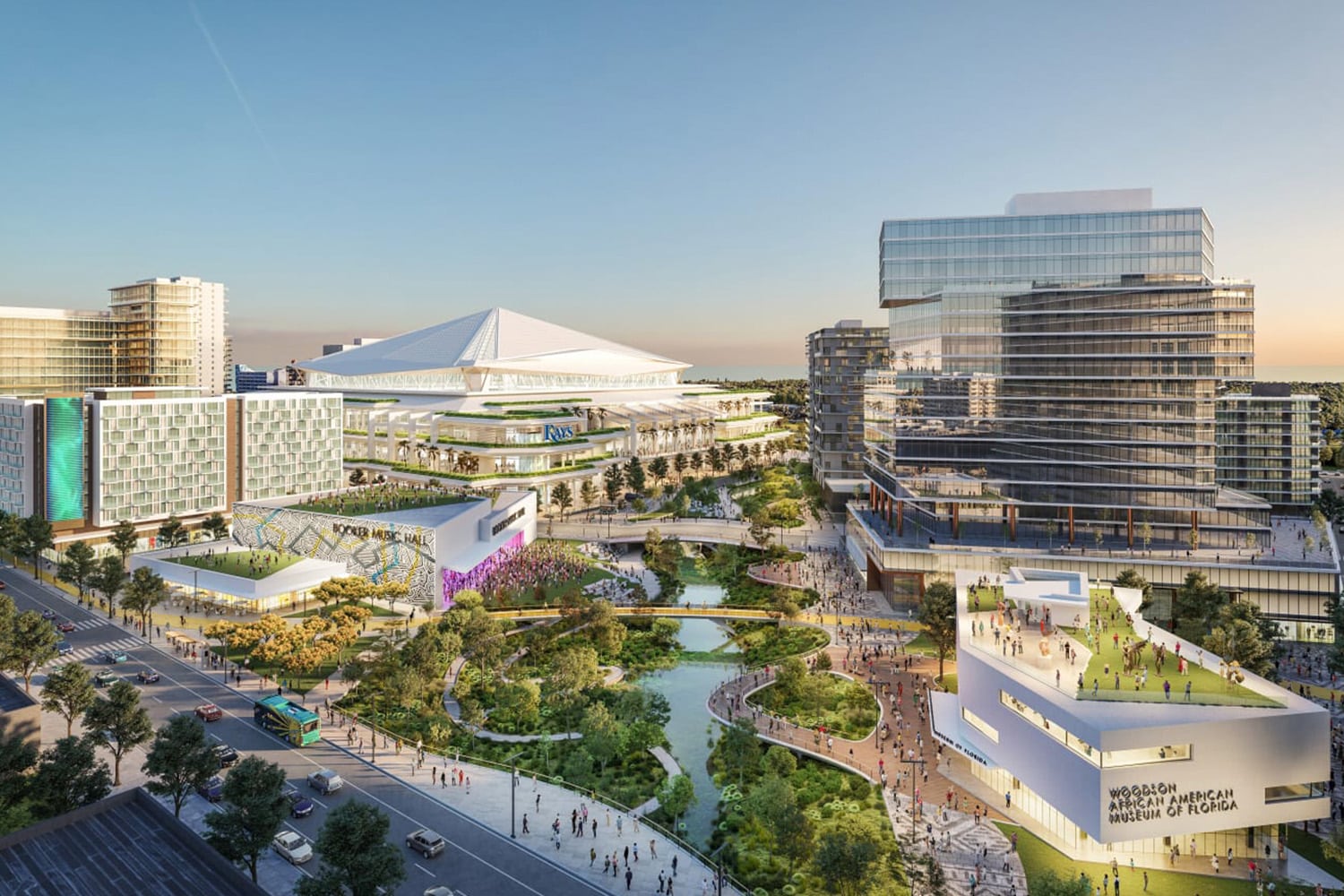 Rendering of proposed renovations for Tampa Bay's Tropicana Field