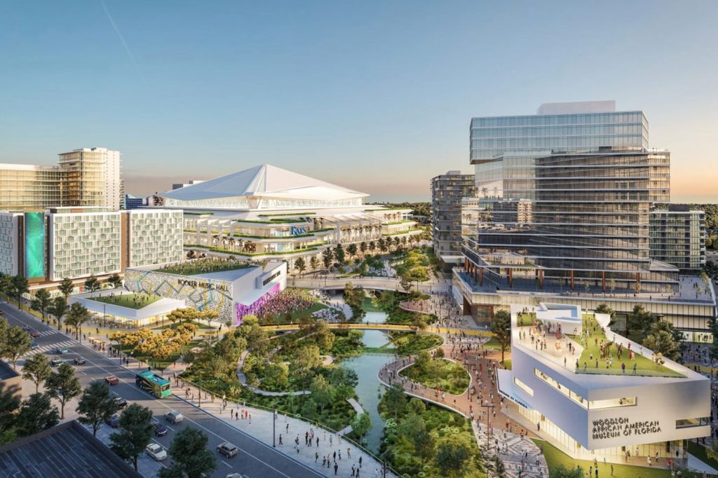 Rendering of proposed renovations for Tampa Bay's Tropicana Field