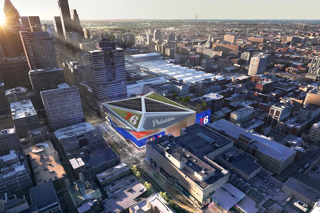 Renderings of stadium updates for Wells Fargo Center in Philadelphia 