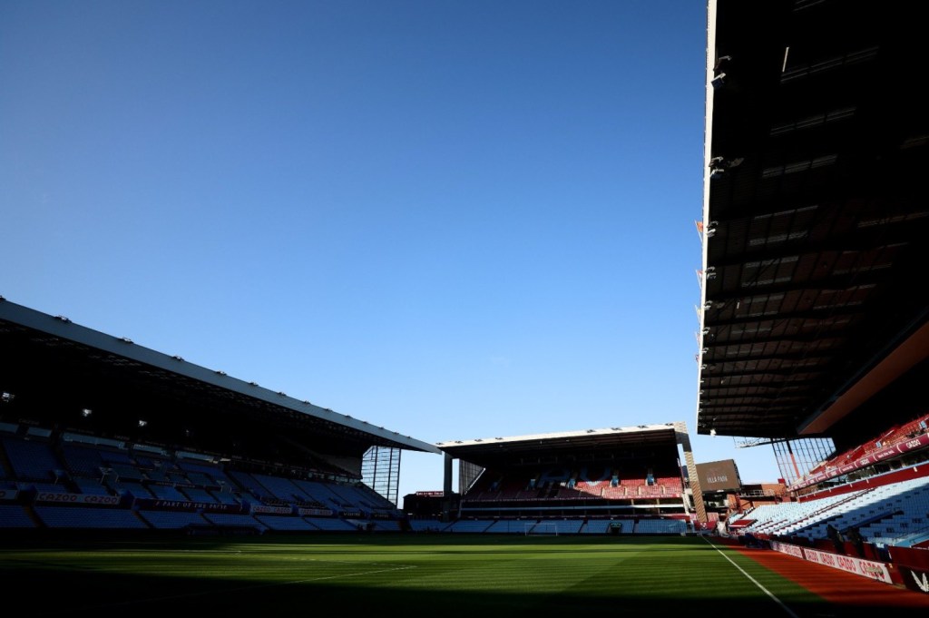 Empty pitch at Villa Park, home of Aston Villa