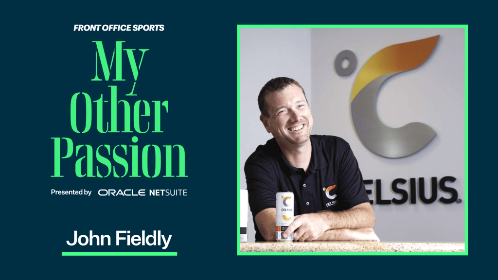 Advertisement for My Other Passion episode with John Fieldly, CEO of the energy drink brand Celsius