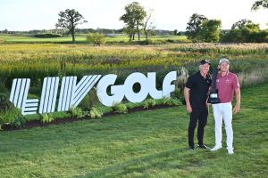 Cameron Smith Celebrates LIV Golf tournament win with Greg Norman