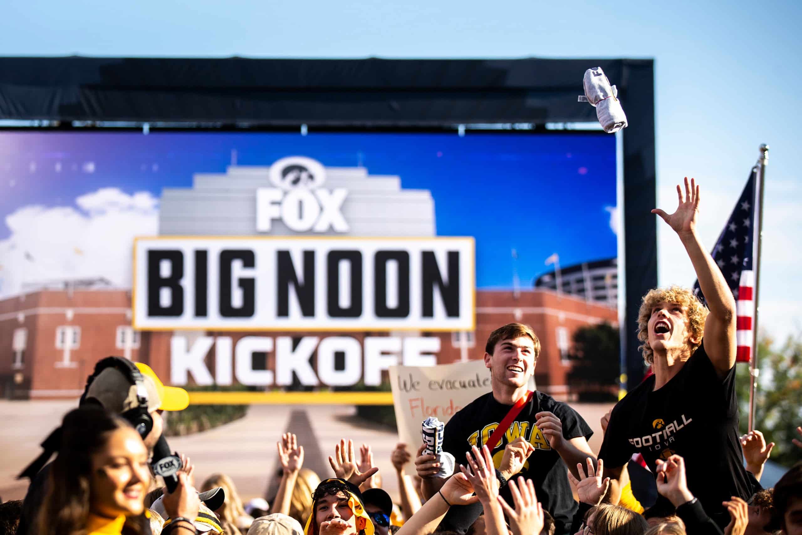 Iowa fans gather ahead of Fox's "Big Noon Kickoff" coverage