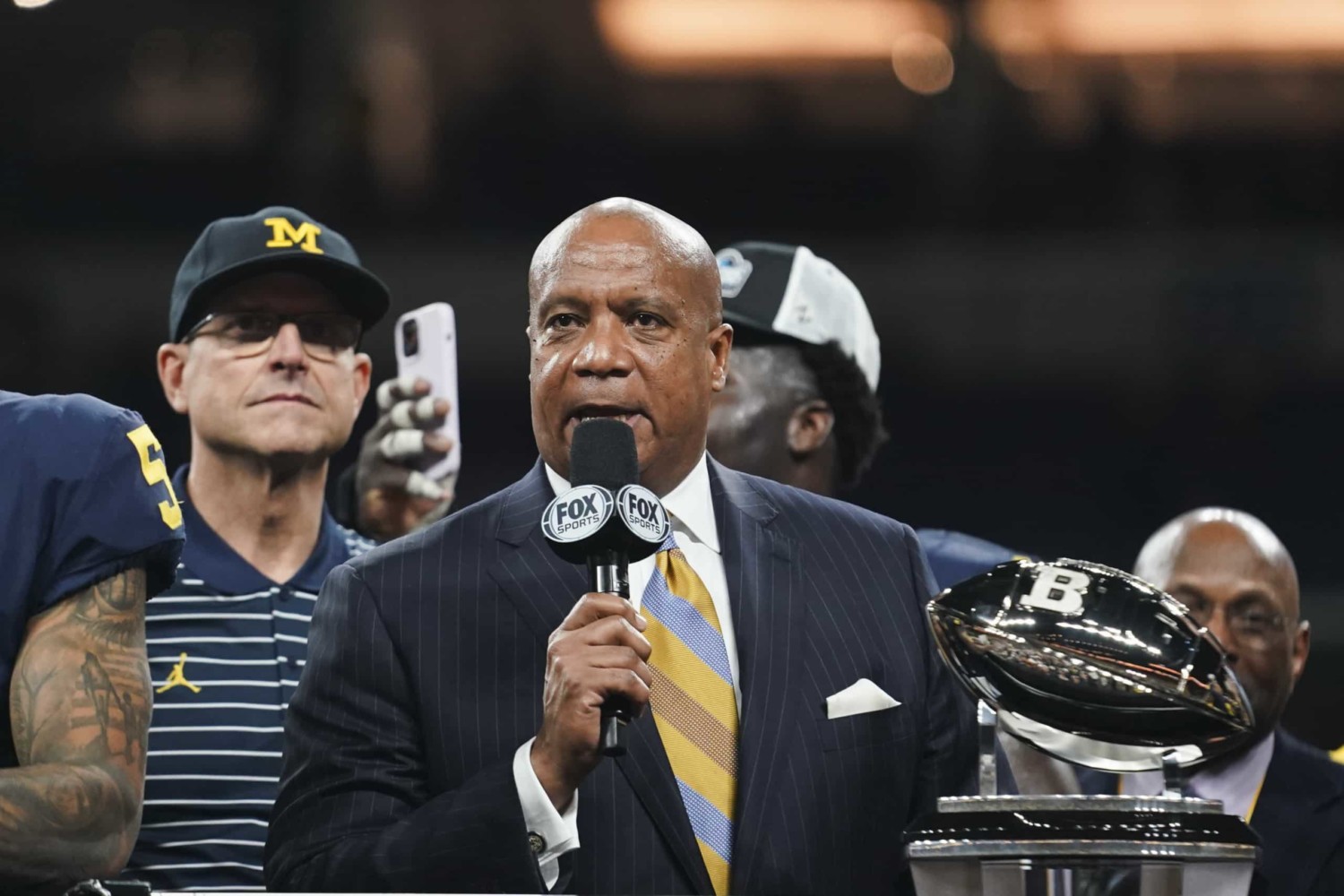 BIG 10 commissioner Kevin Warren speaks after football championship game