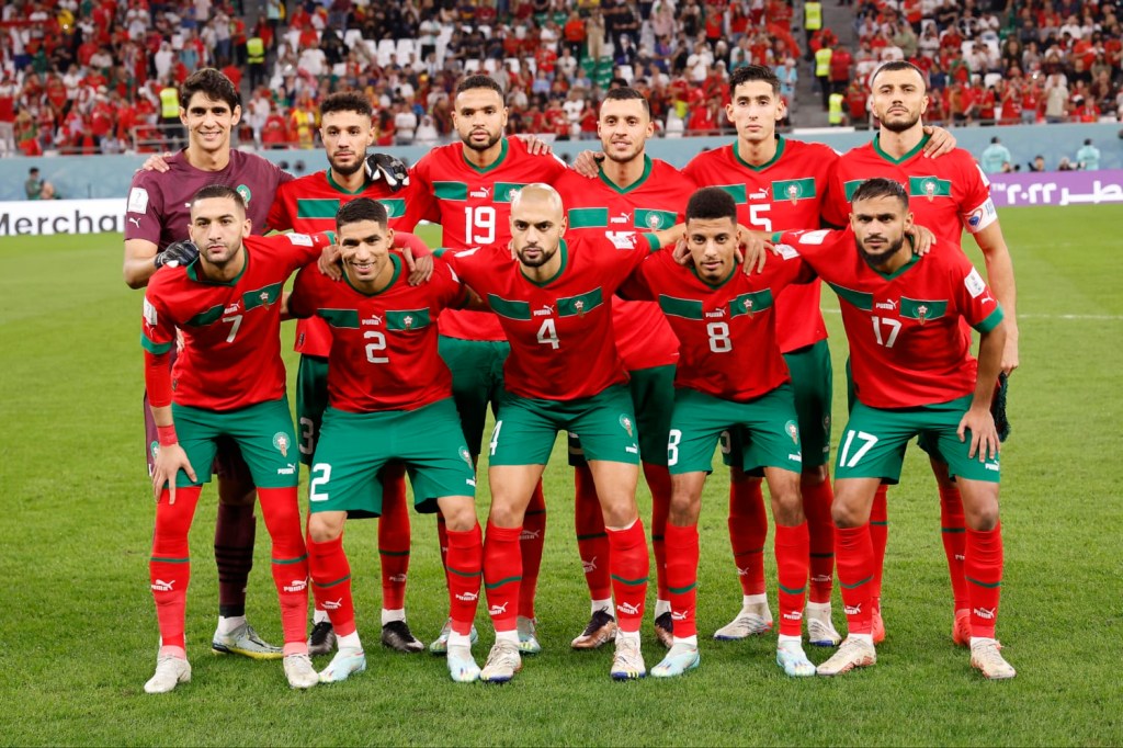 Morocco's starting line-up against France in the World Cup semi-final