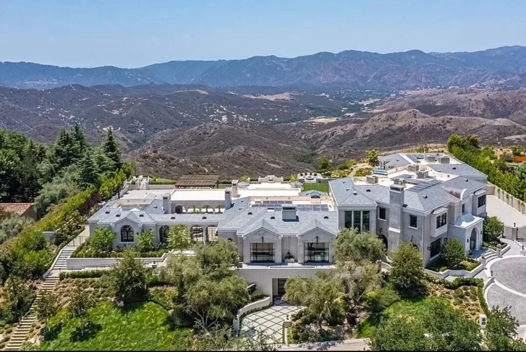 Arial view of mansion