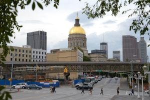 General view of the Georgia state capitol building in Atlanta.