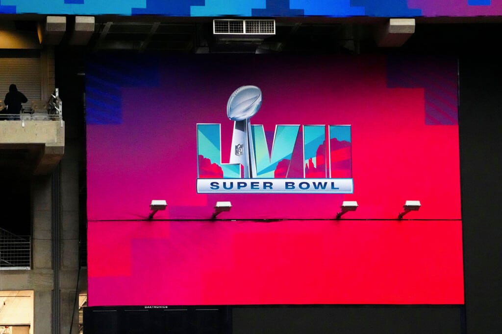 view of Super Bowl LVII signage