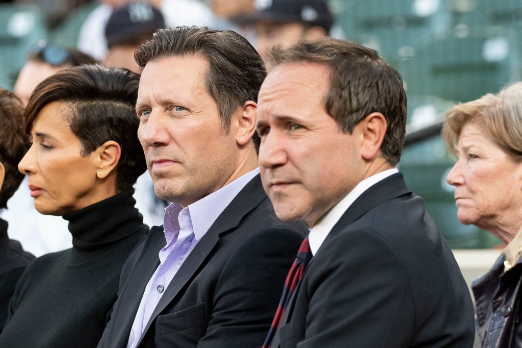 Baltimore Orioles executives Louis Angelos and John Angelos