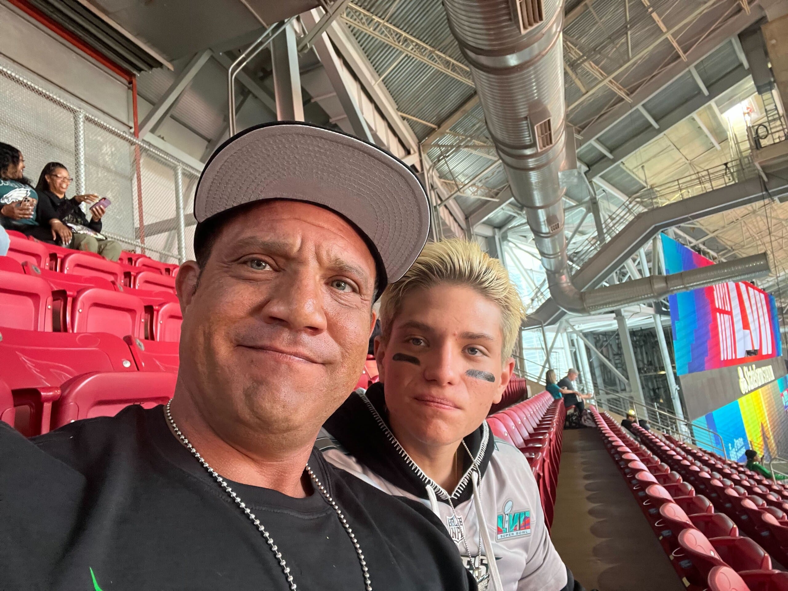 Chris DiSimone, and his son Ethan made it to the Super Bowl in Arizona.