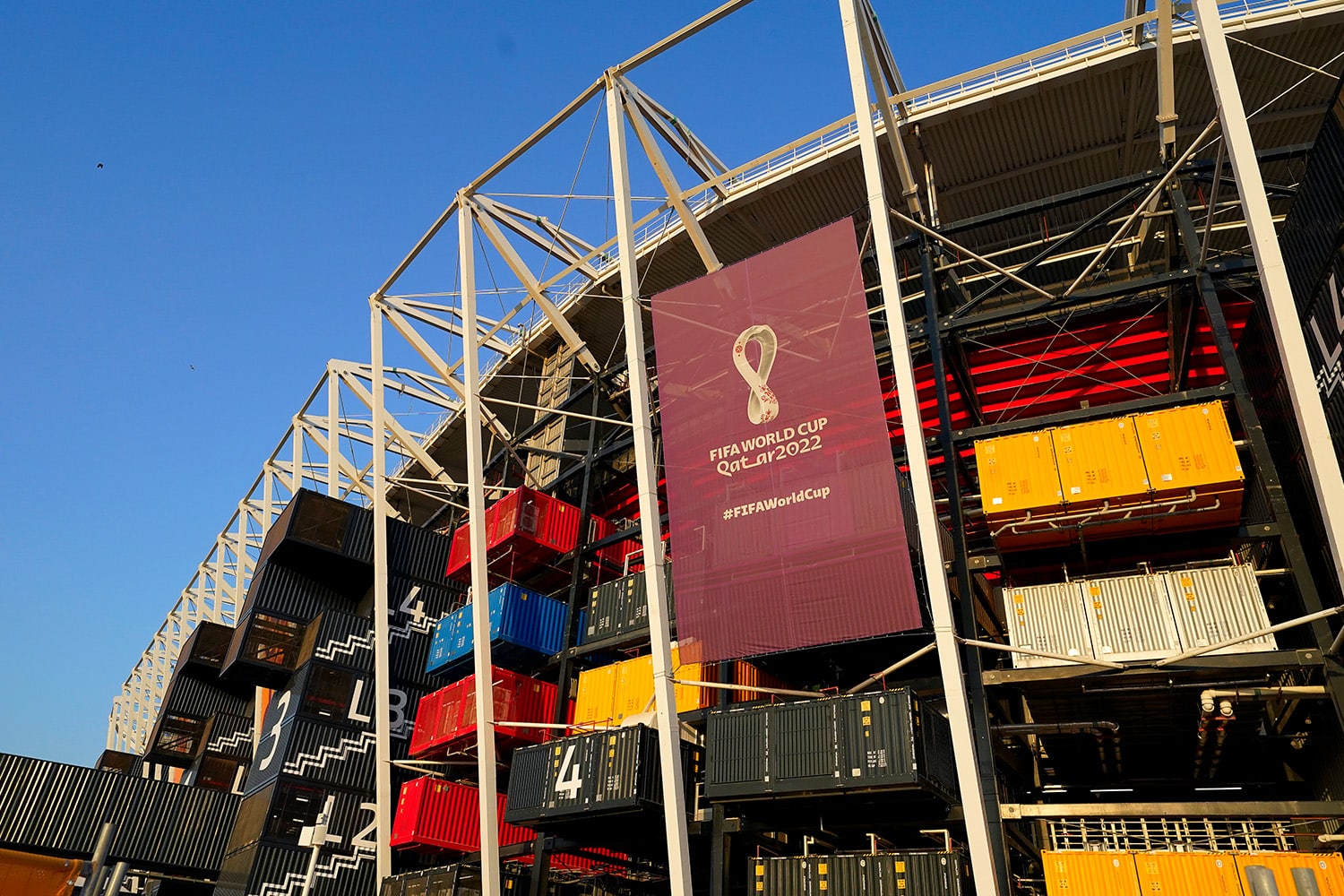 A general view of stadium 974 in Doha Qatar