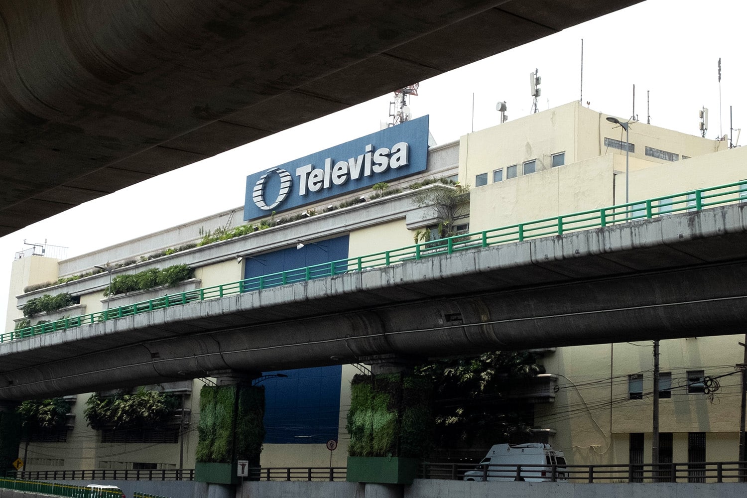 A view of a Televisa broadcasting building in Mexico City.