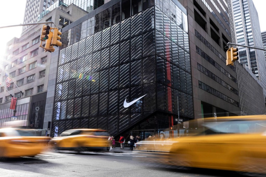 A view of a Nike retail store in New York City.