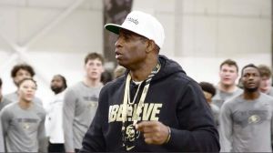 Deion Sanders leads spring practice at Colorado.