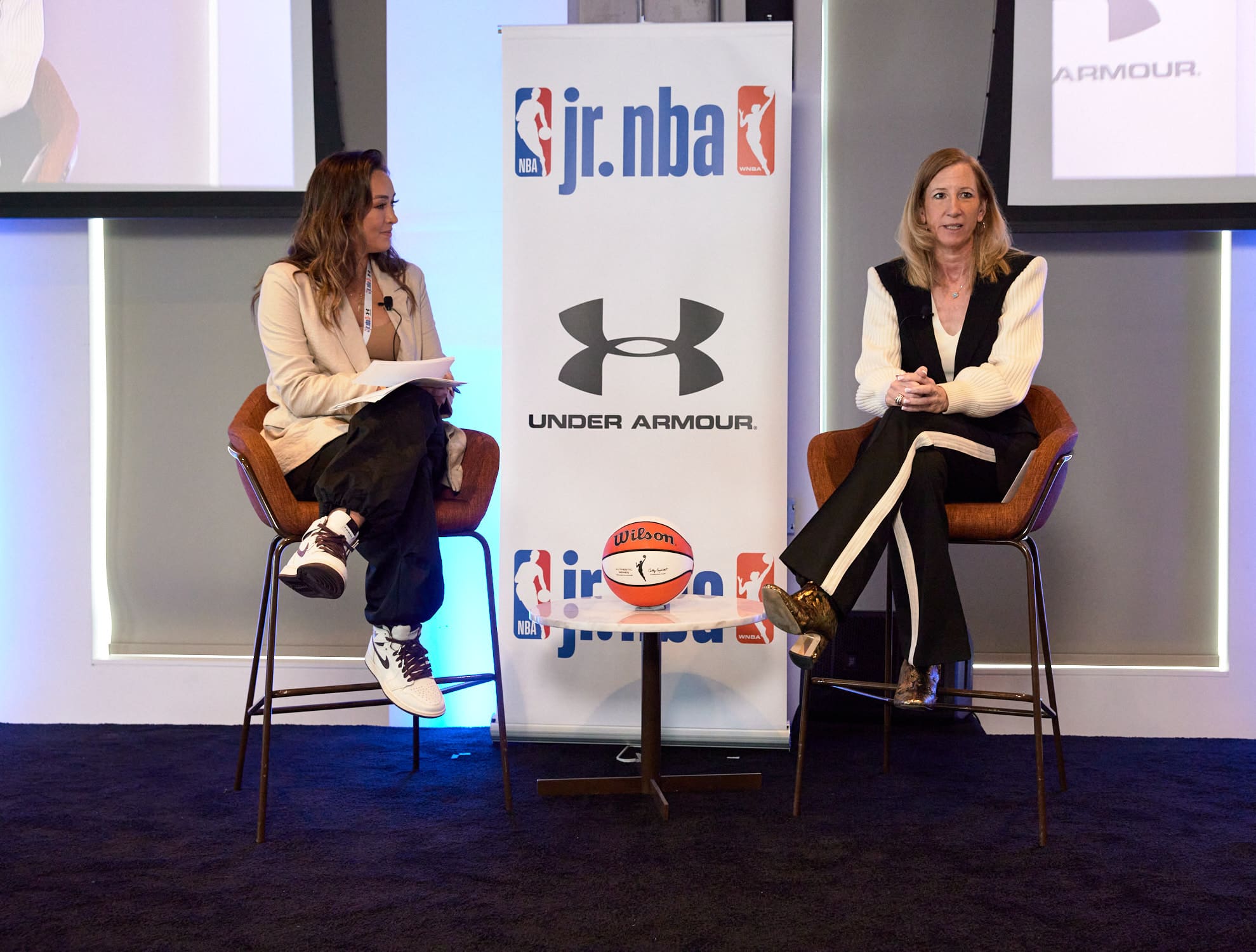 WNBA commissioner Cathy Engelbert attended Wednesday's Jr. NBA event.