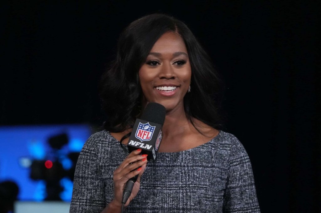 Mar 1, 2023; Indianapolis, IN, USA; NFL Network reporter Sherree Burruss during the NFL Scouting Combine at the Indiana Convention Center.